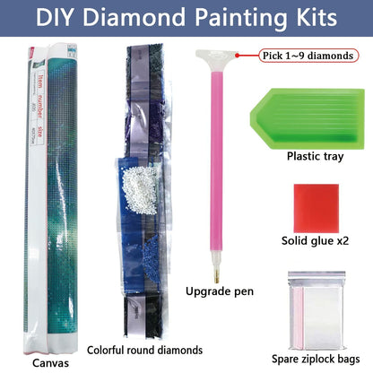 Rousp Christmas Diamond Painting Kit Winter Village 16x20 inch
