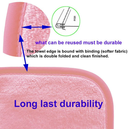 Extra Thick Reusable Microfiber Makeup Remover Cloths 10 Pack Pink Gift Box
