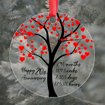 60th Anniversary Acrylic Ornament for Him Her Couples Wedding Gift