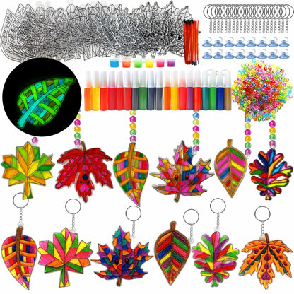 Ayhuhra Valentine Monster Suncatchers Craft DIY Kit 28 Sets