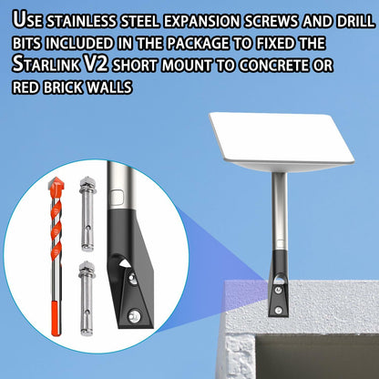 [Good] BUJ Starlink V2 Short Wall Mount for Starlink Gen 2 Satellite Kit