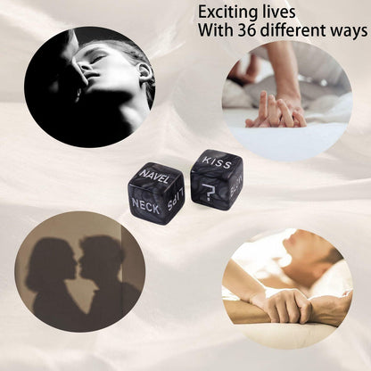 Romantic Naughty Dice Set Couples Game 36 Ways Black Anniversary Valentine