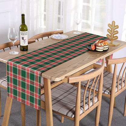 Buffalo Plaid Cotton Table Runner Reversible Red Green 14x84 Inch