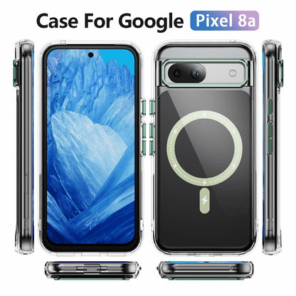 Coccoee Google Pixel 8A Case Magnetic Slim Shockproof Light Green Cover
