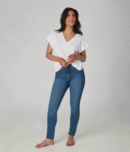 Alexa-STB High-Rise Skinny Jeans Stone Blue Size 29