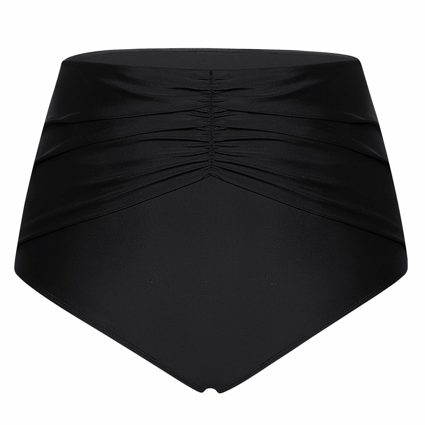 Hanna Nikole Women's High Waisted Tummy Control Bikini Bottom Black