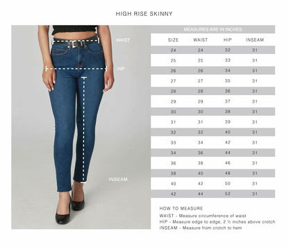 Alexa-STB High-Rise Skinny Jeans Stone Blue Size 29