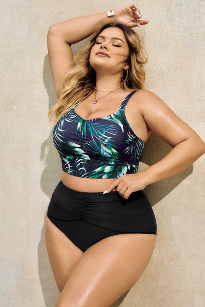 Hanna Nikole Women's High Waisted Tummy Control Bikini Bottom Black