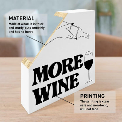 Bar Desk Decor Wooden Box Sign Wine Lover Gifts Home Kitchen Dining Room