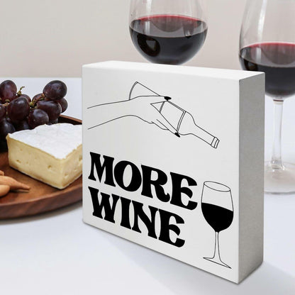 Bar Desk Decor Wooden Box Sign Wine Lover Gifts Home Kitchen Dining Room