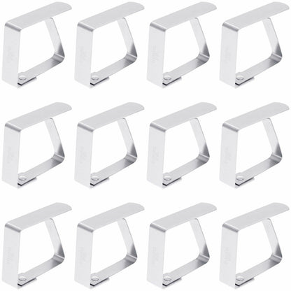 YASUOA Stainless Steel Dining Tablecloth Clips Heavy Duty 12 Pieces