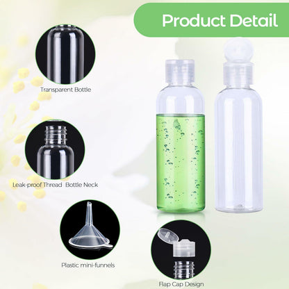 PSPIKXEG 10 Pack 3.4 OZ Clear Leak Proof Travel Bottles Transparent