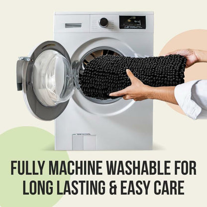 ITSOFT Plush Bathroom Rug 47x21 Gray Absorbent Non Slip Machine Washable