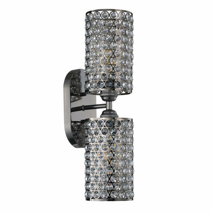 Dolaimy 1 Light Crystal Shade Wall Sconce Black 4.75" 2 Pack