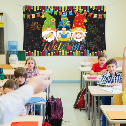 Back to School Photo Backdrop Banner Welcome Back 43x71 Inch Classroom Decor