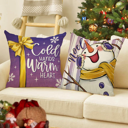Ussap Nutcracker Christmas Throw Pillow Covers 18x18 Red Green Set of 4
