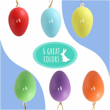 Festicy Easter Eggs Set 48 XXL 2025 with 6 Paints & 2 Brushes Durable Decor