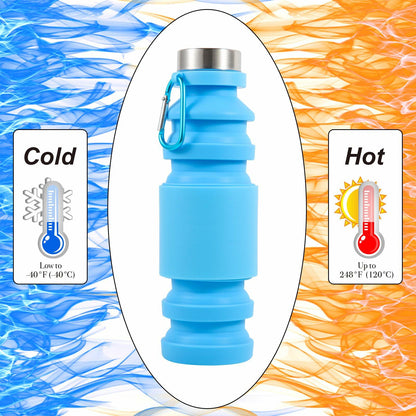Mitour Collapsible Silicone Water Bottle Cup 650ml Foldable Reusable BPA Free