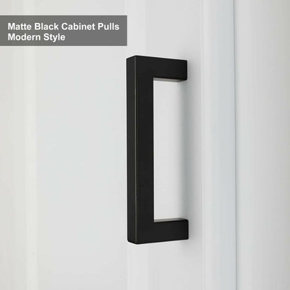 goldenwarm 20 Pack 5in Brushed Nickel Modern Square Cabinet Pulls
