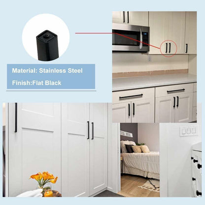 goldenwarm 20 Pack 5in Brushed Nickel Modern Square Cabinet Pulls