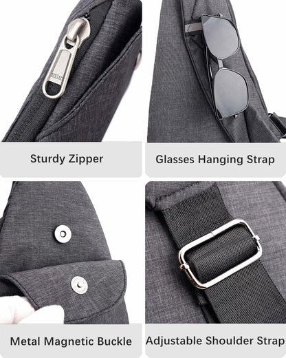 Sling Bag Anti Theft Crossbody Lightweight Travel Shoulder Daypack