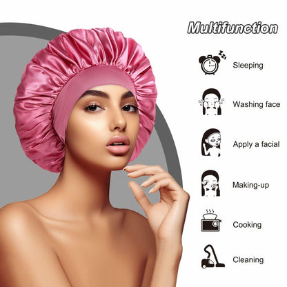 Silk Bonnet Satin Hair Bonnet for Black Women Champagne Color