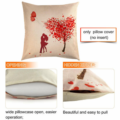 TUPARKA Valentine's Day Throw Pillow Covers 18x18 Inch 4 Pack