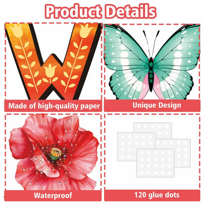 71pcs Classroom Spring Bulletin Board Floral Cutout Decorations
