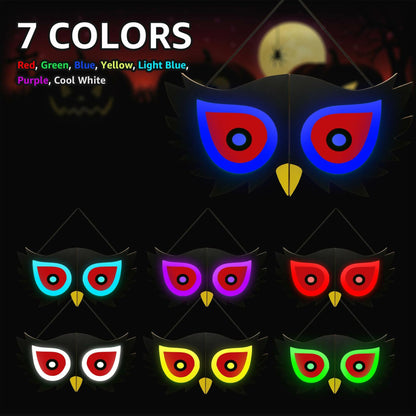 BlcTec Halloween Spooky Eyes Lights 23.6in 7 Color Modes USB Battery Operated