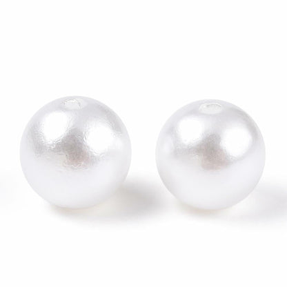 DanLingJewelry 1000pcs 10mm White Plastic Pearl Round Loose Beads