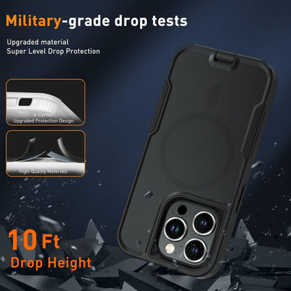 Xmon iPhone 15 Pro Magnetic Case with Tempered Glass Screen Protector Red 6.1"