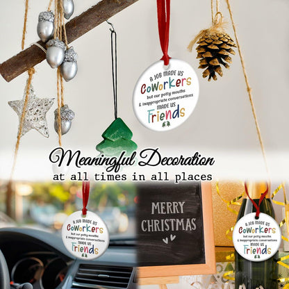 CHOANG Ceramic Christmas Ornament Coworker Gift Office Xmas Tree Decor