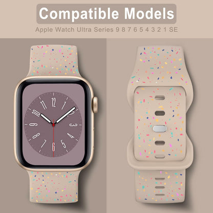 Vancle Apple Watch Band Silicone Sport Loop Milk Tea 38-49mm
