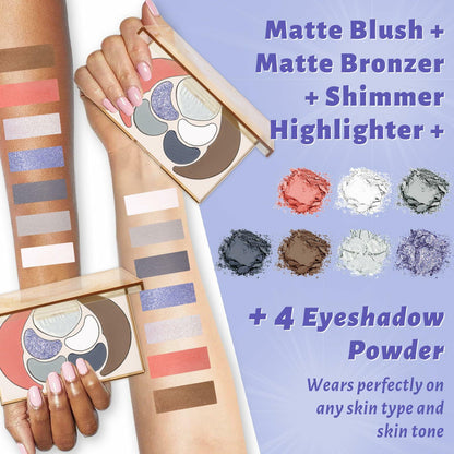 UCANBE All-In-One Makeup Kit 4 Eyeshadows 1 Blush 1 Bronzer 1 Highlighter