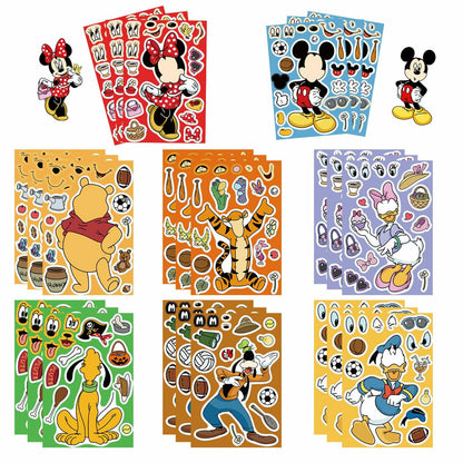 TaDadaPAO Cartoon Sticker Sheets 16 Count Red Anime Craft Party Supplies