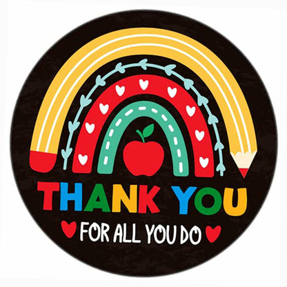 FLYAB Thank You Teacher Stickers 1.5" Apple Labels 36Pcs Gift Tags