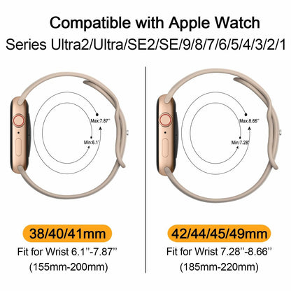 Vancle Apple Watch Band Silicone Sport Loop Milk Tea 38-49mm