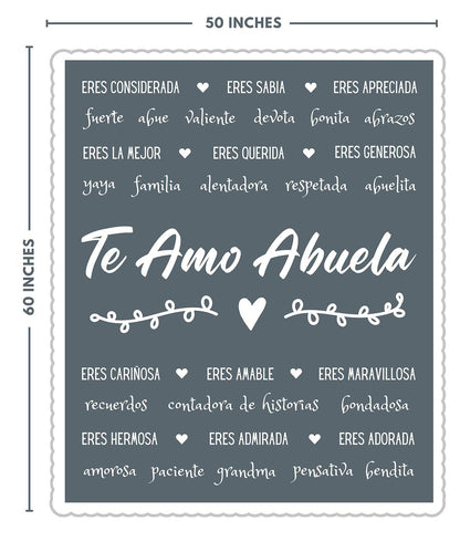 FILO ESTILO Abuela Blanket Sherpa Grey 60x50 Inches