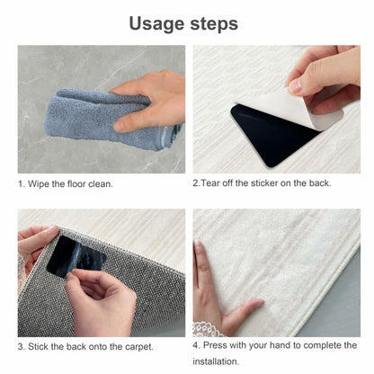 Rug Pad Grippers Double Sided Washable Rug Tape Adhesive Corners Black 4pc
