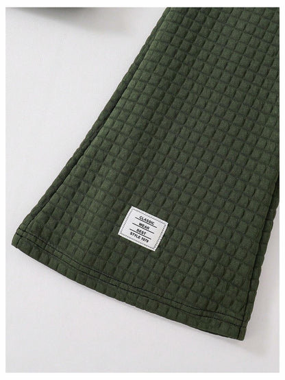 SOLY HUX Girl's Waffle Knit Hoodie Set 2PC Army Green Size 8Y