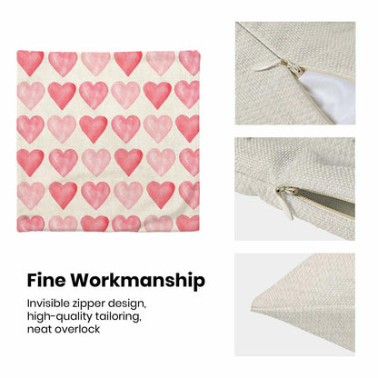 Yxuiyal Love Heart Pillow Covers 20x20 Set of 2 Valentine Linen Decor
