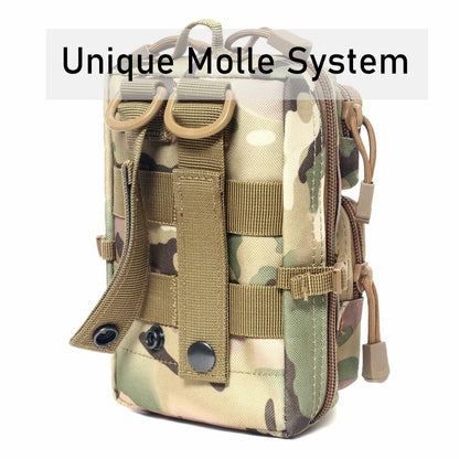 Tactical Molle Compact EDC Tool Pouch Bag US Flag Patch CP Mini Utility