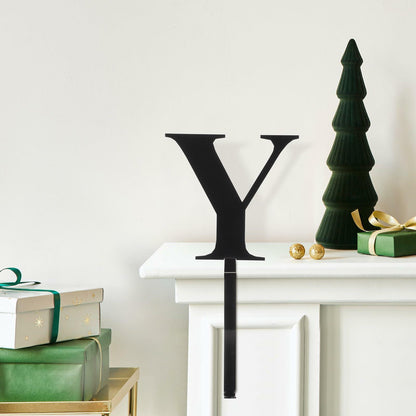 MorningRo Metal Christmas Stocking Holder Letter Y 6 Inch Mantel Decor