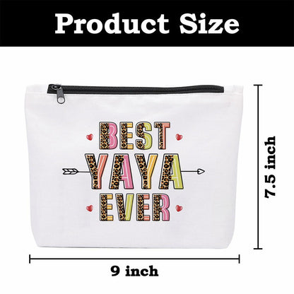 KongMoTree YaYa Grandma Makeup Cosmetic Bag Travel Organizer 9x7x2 inch