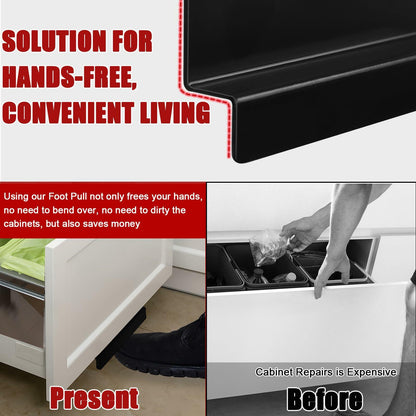 RSSCIIIUL Foot Pull for Trash Cabinet Drawer Full Overlay Black