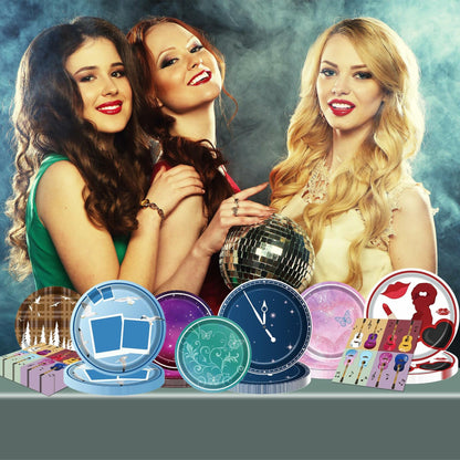 Music Themed 75Pcs Birthday Party Decorations & Tableware for Girls Fans