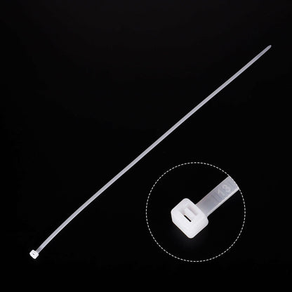 MECCANIXITY 3/16x18in Nylon Cable Zip Ties Self-Locking White 100pcs