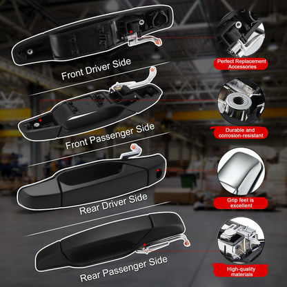Chapoz Chrome Door Handles for 2007-2014 Cadillac Escalade GMC Yukon 4PCS