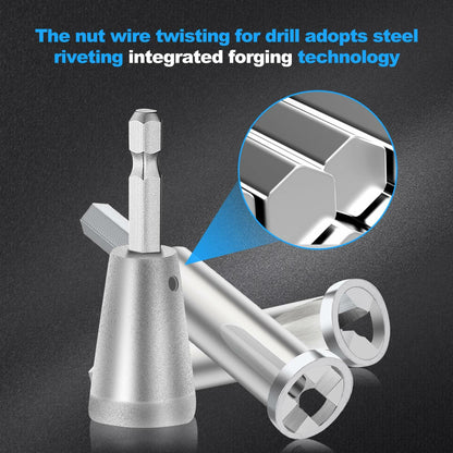 Bvdfgk Wire Twisting Tool for Drill 3Pcs 3 Way 5 Way Electric Cord Stripper