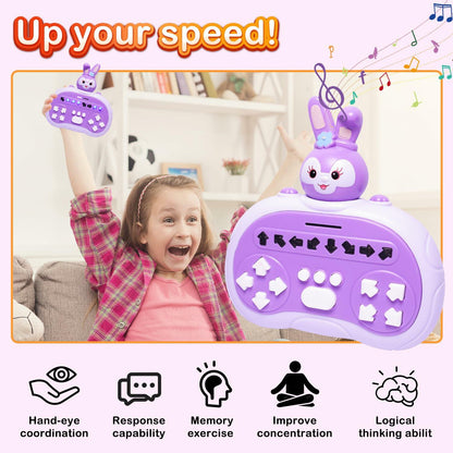 Hand-Held Rhythm Master Dance Machine Educational Toy Purple Bunny Kids 3-12